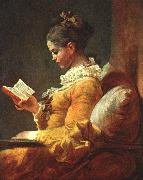 Jean-Honore Fragonard Young Girl Reading oil on canvas